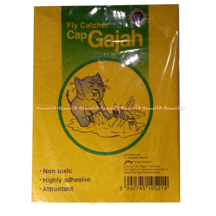 Cap Gajah Lem Lalat super lengket lem Kertas Menangkap Lalat Isi 3pcs Capgajah Tjap