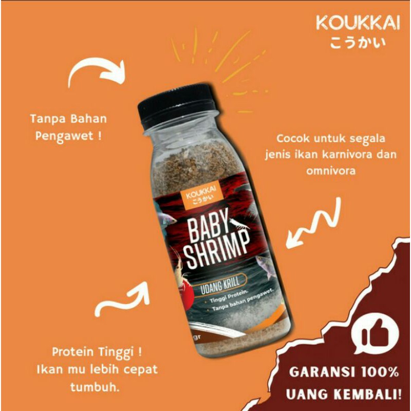 Baby Shrimp Koukai Pakan Ikan Cupang Guppy