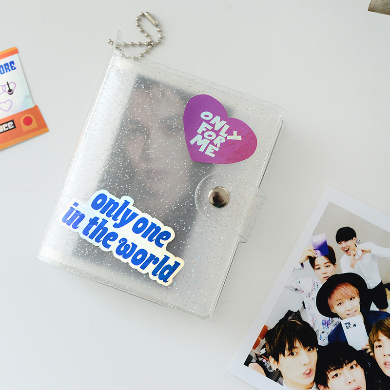 36kantong Glitter Jelly Warna Album Foto 3 ''Untuk Mini Photo Sticker Card Holder Kartu Nama Foto 3inch