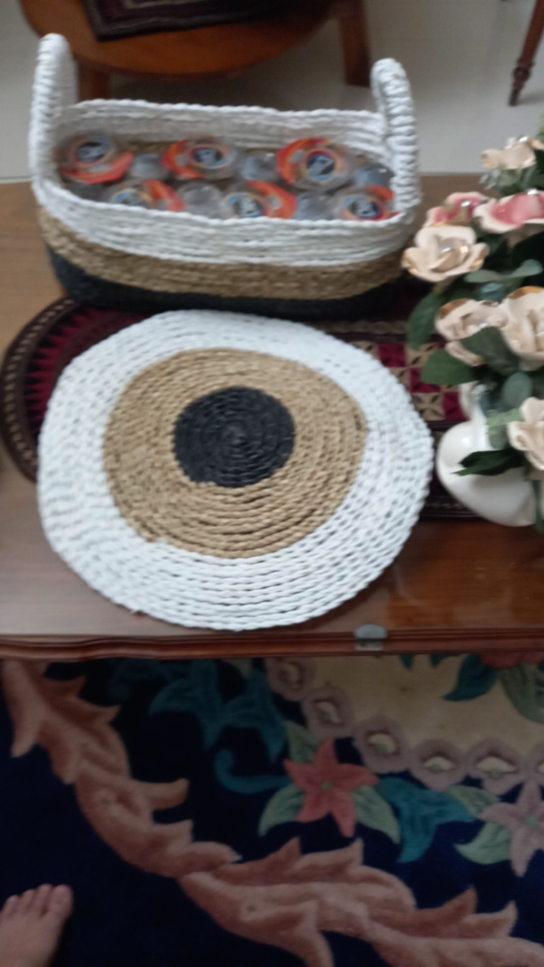 Keranjang Oval Seagrass / Cover Topless/tempat Aqua (1 Pcs)