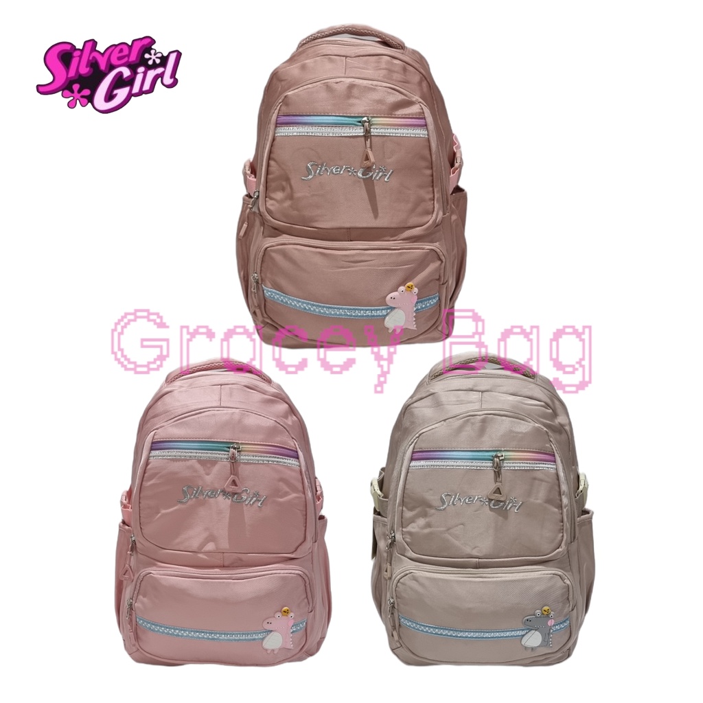 GB-70195E Tas Ransel Sekolah Anak Perempuan / Remaja Silvergirl