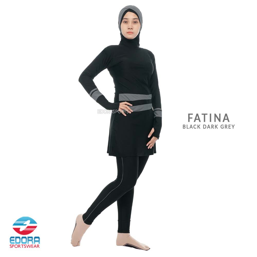 EDORA Baju Renang Muslim Wanita Dewasa Model Slim Fit Muslimah FATINA