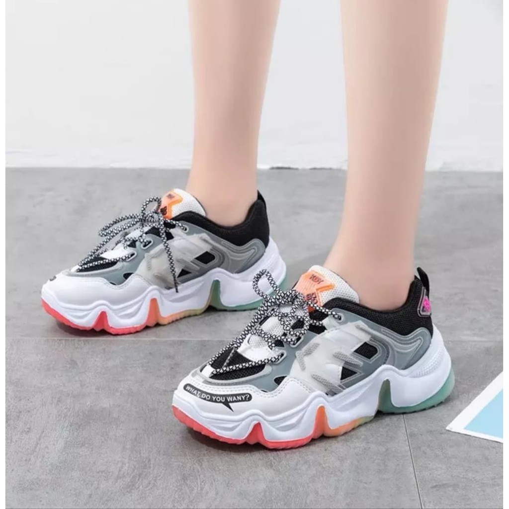 Sepatu Sneakers 37 - 40 Wanita Korea Cute Model Casual AS160-7