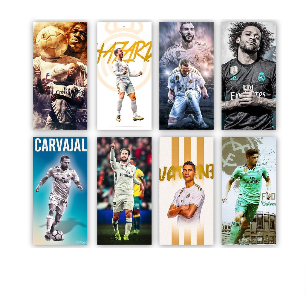 Ukran (18x30cm) pajangan hiasan dinding shabby Dekorasi ruang Rumah Poster KLUB REAL MADRID  Hiasan Kamar Wall Decor