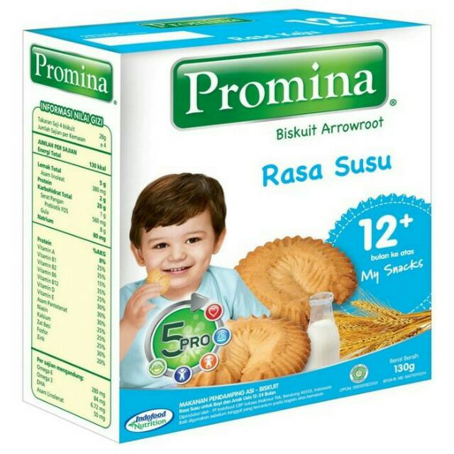 Promina Biskuit Arrowroot Rasa Susu / Coklat / Keju