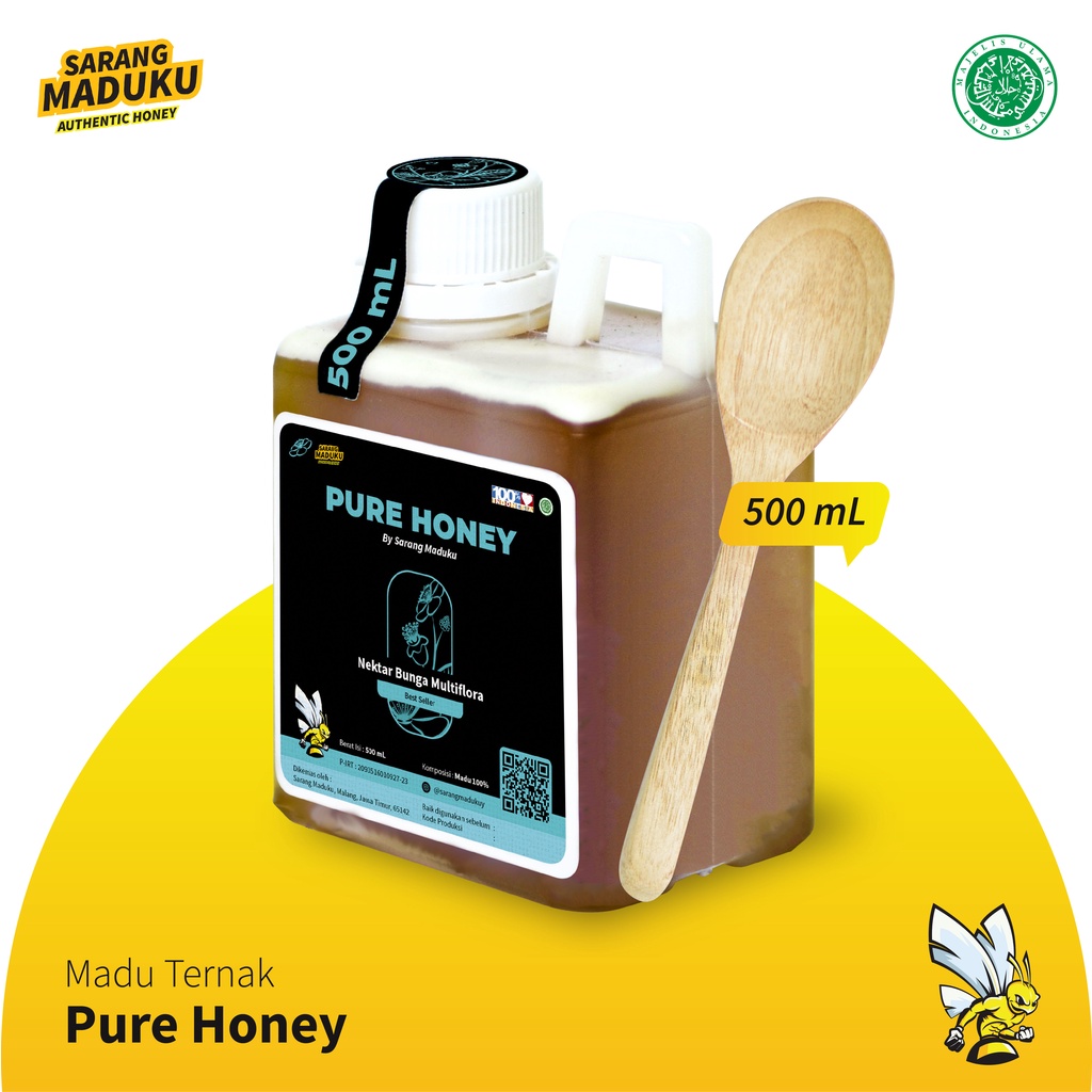 

Madu Murni Asli Nektar Bunga Raw Honey 100% - 500 ML