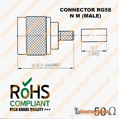 KONEKTOR CONNECTOR RG58 N M (MALE)