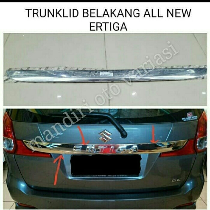 Trunklid List Bagasi Belakang Ertiga Chrome - KHAIRUN