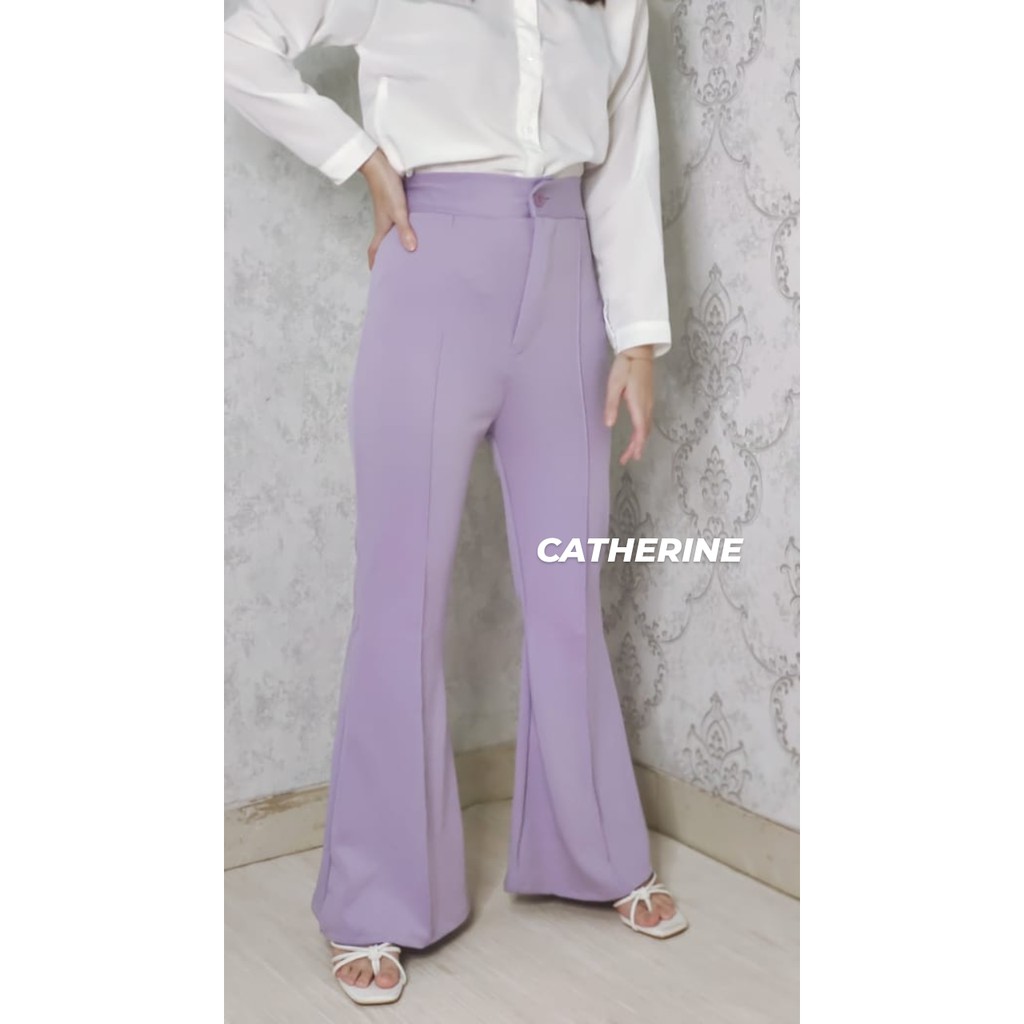 ((COD)) CATHERINE Cutbray Palazo Import  With Zipper / Fashion Korea/Celana Wanita