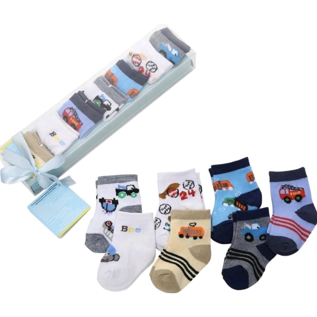 Kaos Kaki Bayi NEWBORN 0-6 Bulan 7in1-K.KAKI7IN1-BOY