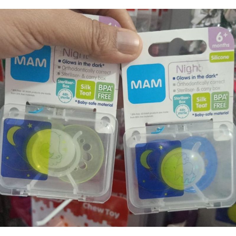 MAM Pacifier Night 6m+ Glow in The Dark Empeng Bayi