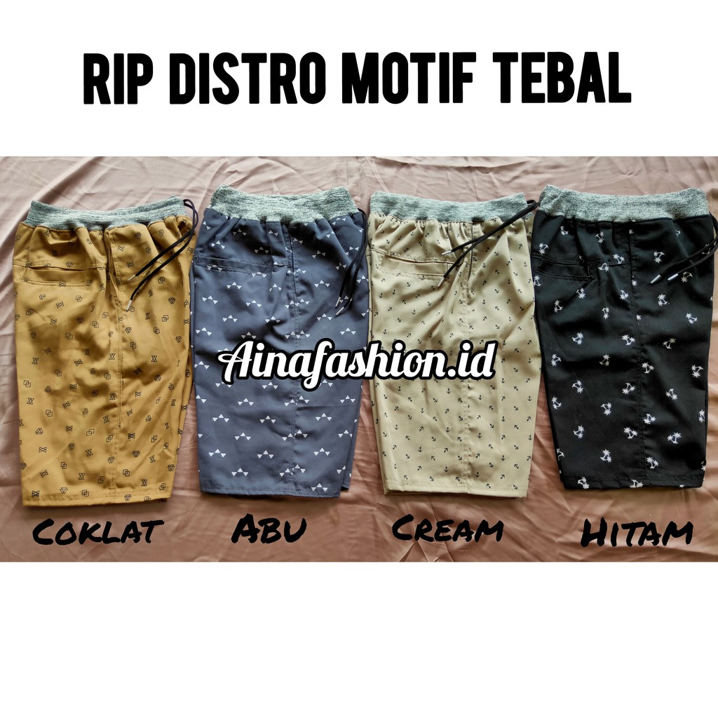 CELANA PENDEK PRIA DISTRO MOTIF Tebal