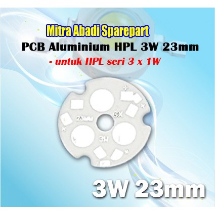 PCB LED Round Aluminium HPL 3W 23mm