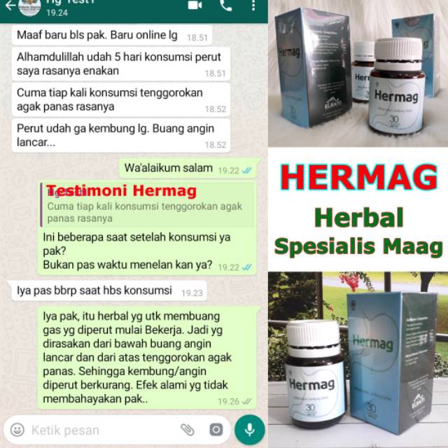 Obat Maag Kronis Maag Akut Asam Lambung Naik Hermag 100 Herbal Shopee Indonesia