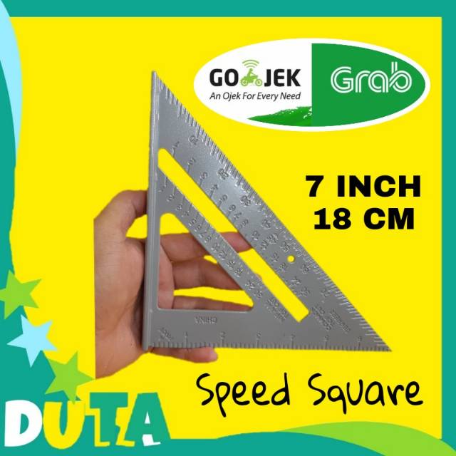 

Speed Square 7 inch Penggaris Alumunium Siku Sudut Pertukangan