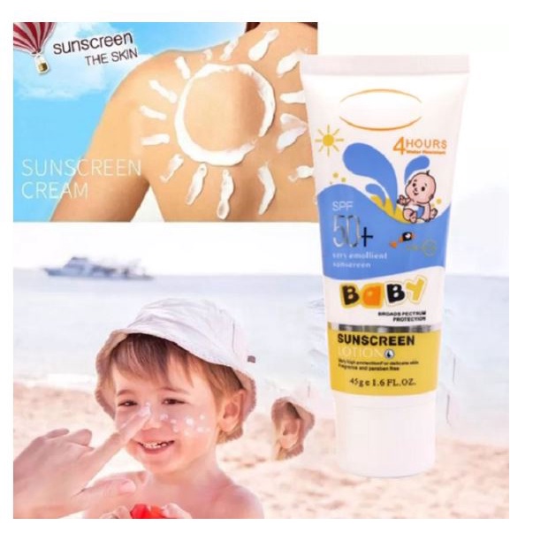 Sunblock Anak &amp; Dewasa Sunscreen Wajah Badan Tabir Surya 45g