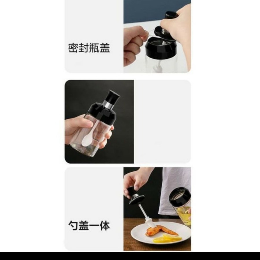 Botol sendok tempat bumbu dapur kitchen pot wadah gula garam lada biji