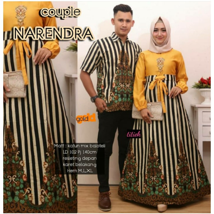 Zola batik couple Cp gamis Shofiya Sarita