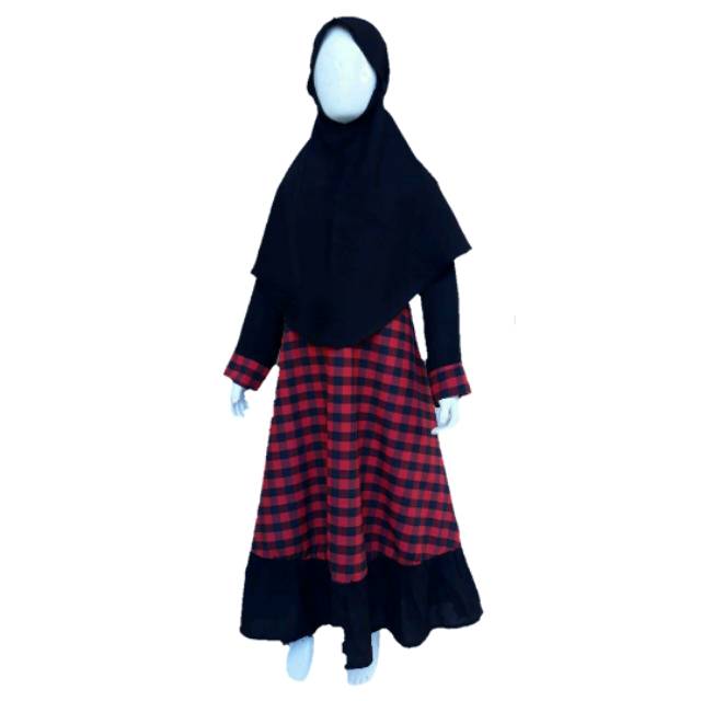 KIDSNIAN - Gamis Anak Chastity Kotak - kotak by Qoulan Sadida