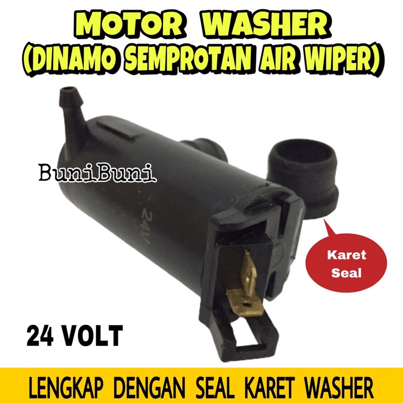 Motor Washer 24V / Dinamo Tabung Air Wiper / Semprotan Air Wiper Mobil Truk PS 100 Colt Diesel 24V