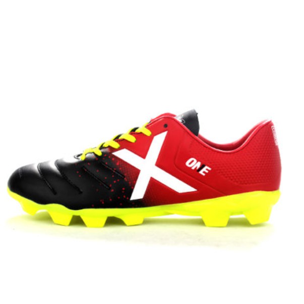 SEPATU BOLA X MUNICH ONE IND FG BLACK RED