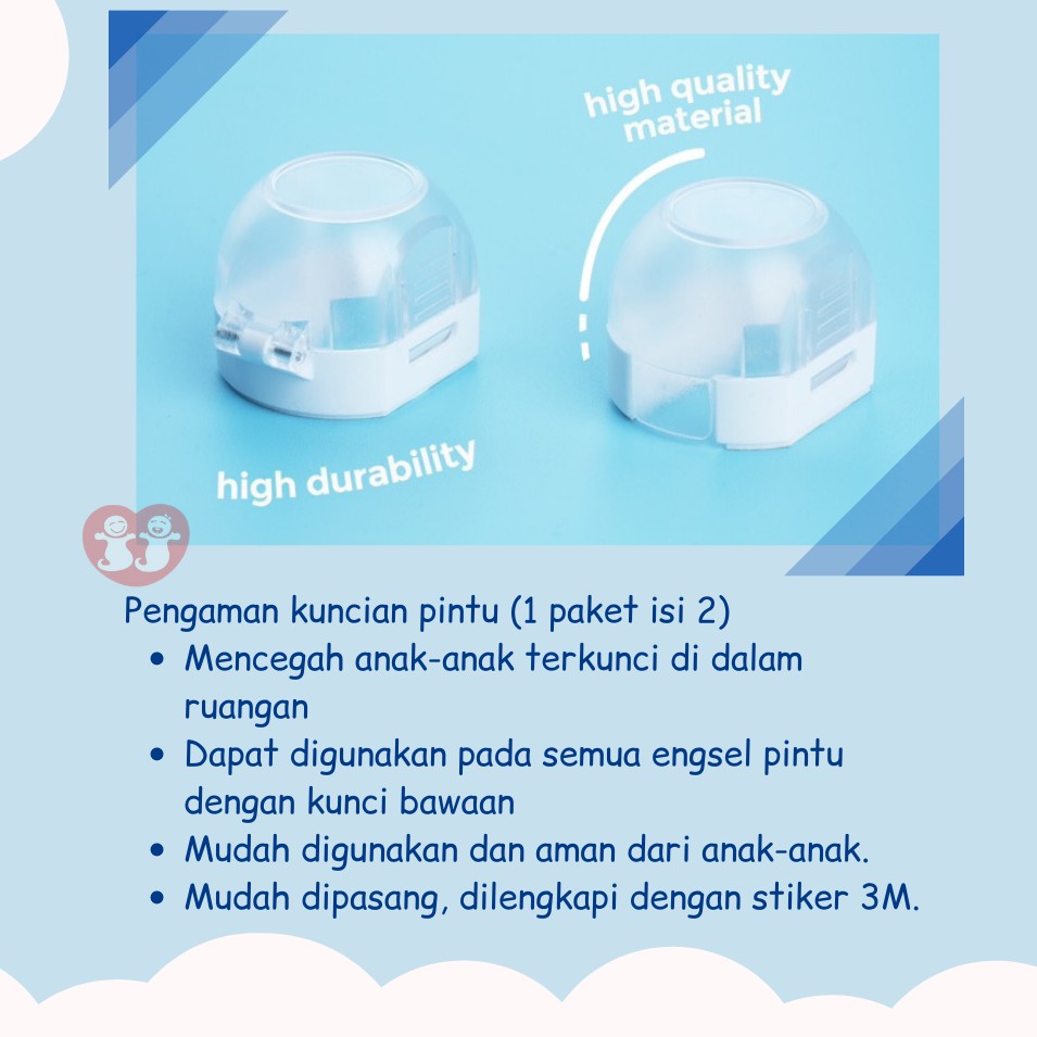 Safecubs Safety door lock cover isi 2 / Pengaman kuncian pintu
