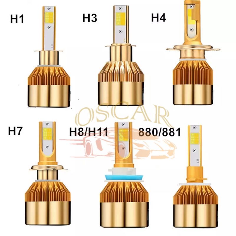 Lampu LED Mobil Headlight 2 pcs Lampu Utama Mobil LED COB Super Bright C6 H4 36W - 3800Lm Hi Lo 2 WARNA H4 H8 H9 H11 HB3 HB4 H1 H7 2 PCS