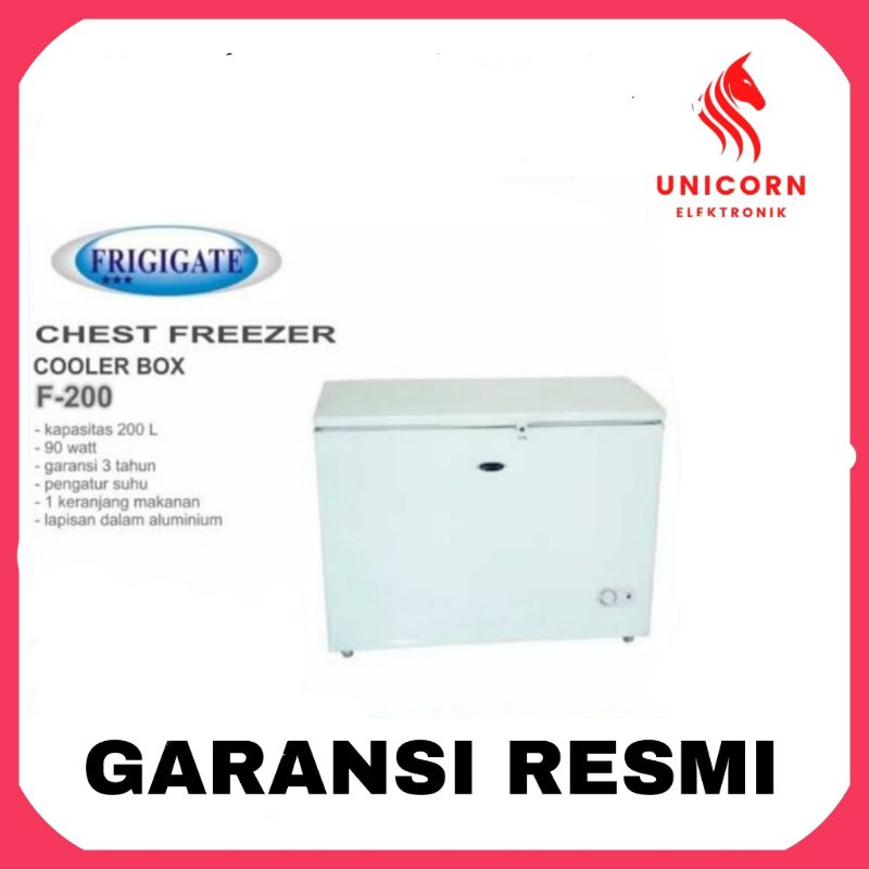 CHEST FREEZER FRIGIGATE 200 LITER F200LV / FRIGIGATE 200 LITER GARANSI RESMI