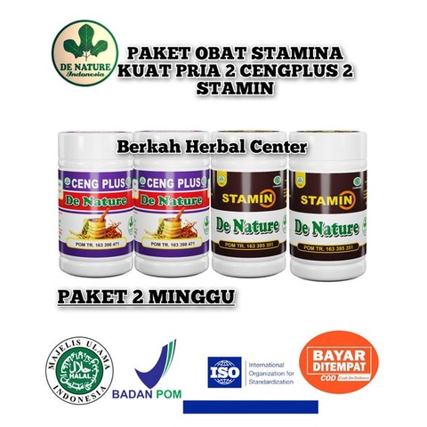 Promo Paket 2 Minggu Obat Stamina Kuat Pria Dewasa-Penambah Hormon Testosteron BPOM Aman Herbal De N