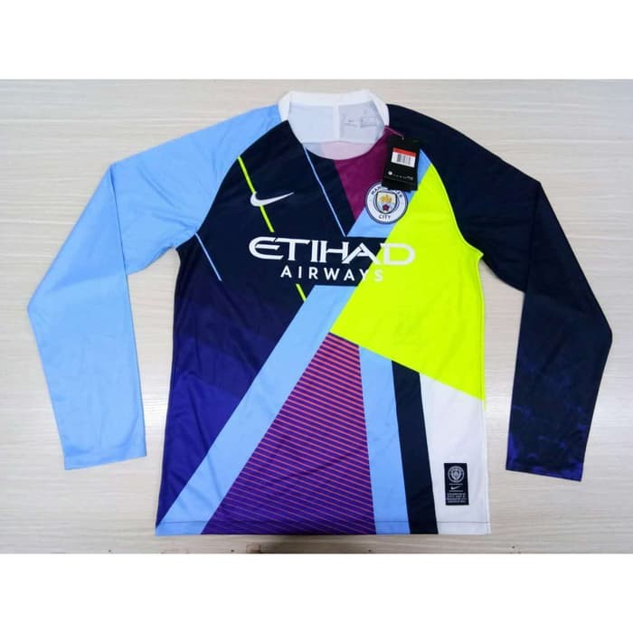 Sale Jersey Bola Manchester City Mashup Lengan Panjang 19/20 Grade Ori |