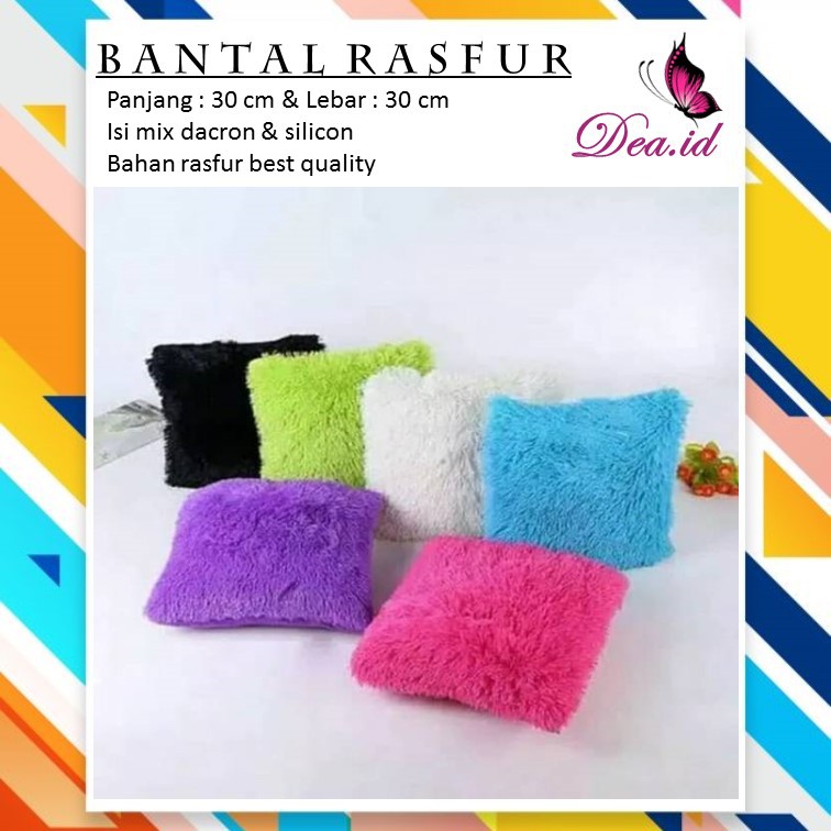 [DEASHOP] BANTAL RASFUR KOTAK POLOS - BANTAL SOFA RASFUR - HALUS &amp; EMPUK