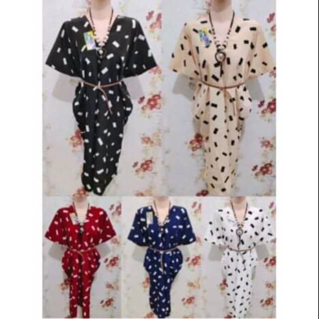 Tunik Kaftan motif kotak