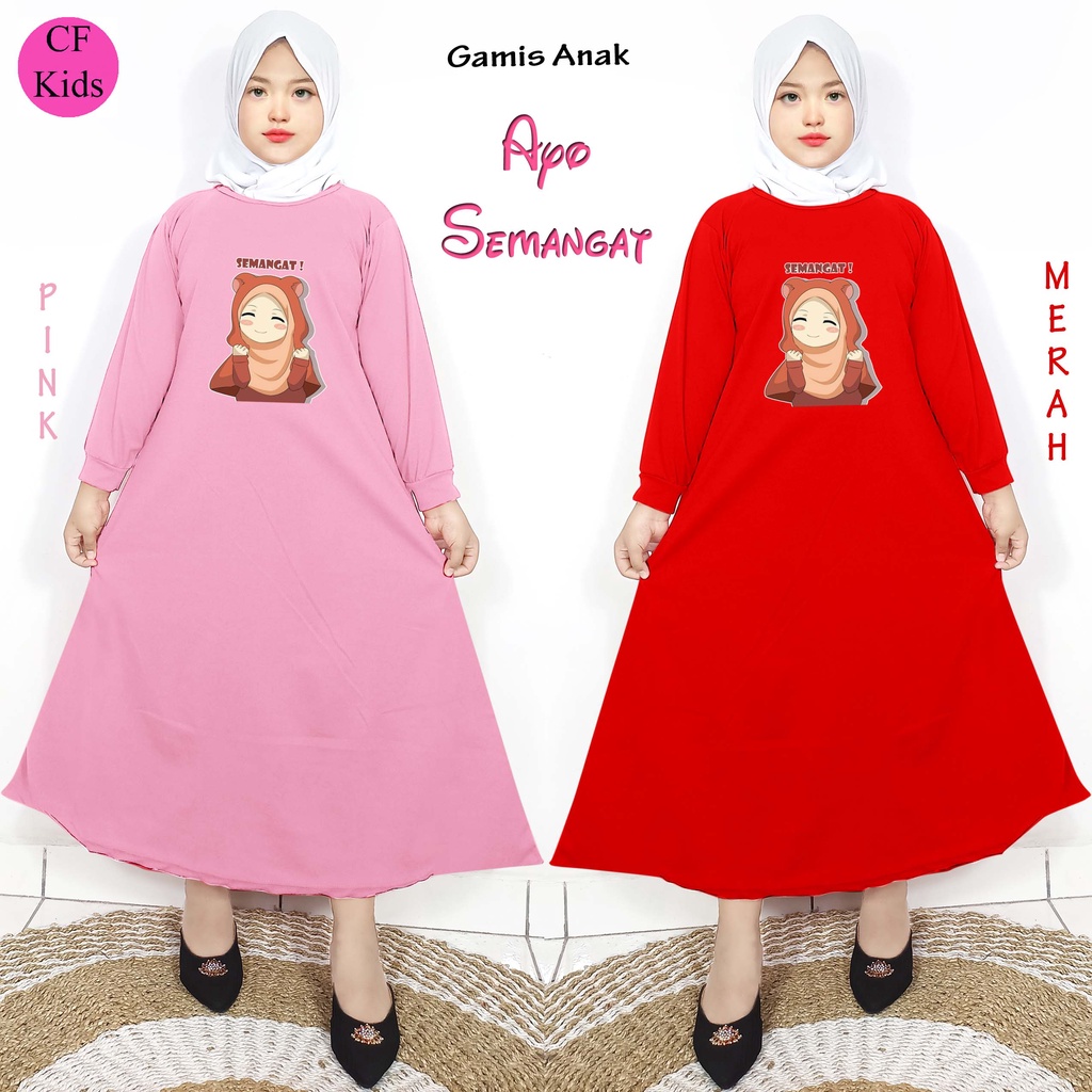 Gamis Anak Perempuan DTF Semangat CF Kids