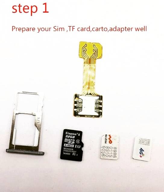 Dual simcard adapter Hybrid/Sim card Extender MicroSd Card converter Dual Simcard microsd aktif