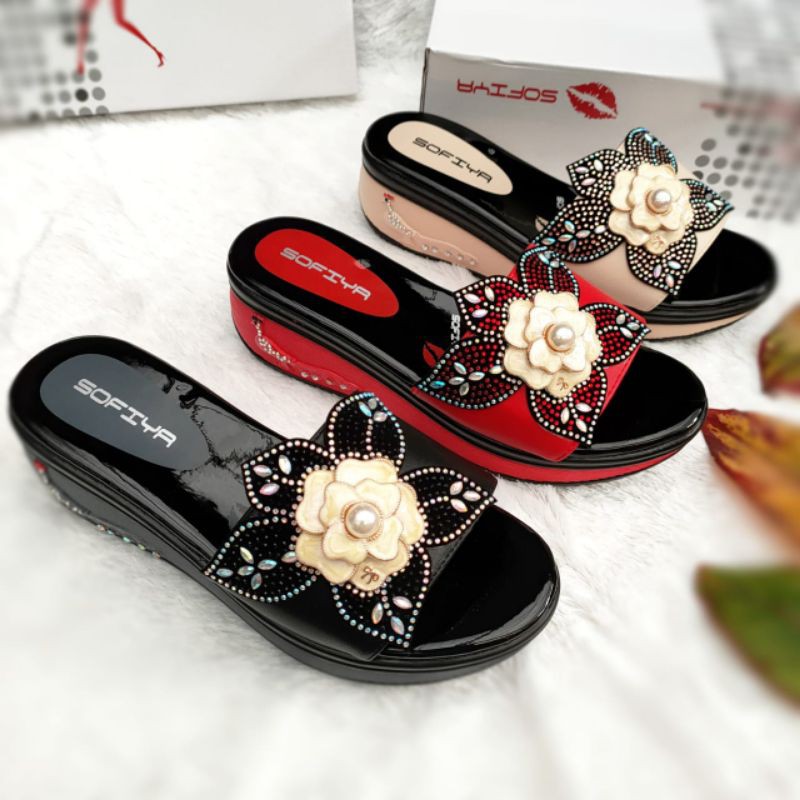 5978-33 sofiya wedges motif bunga new