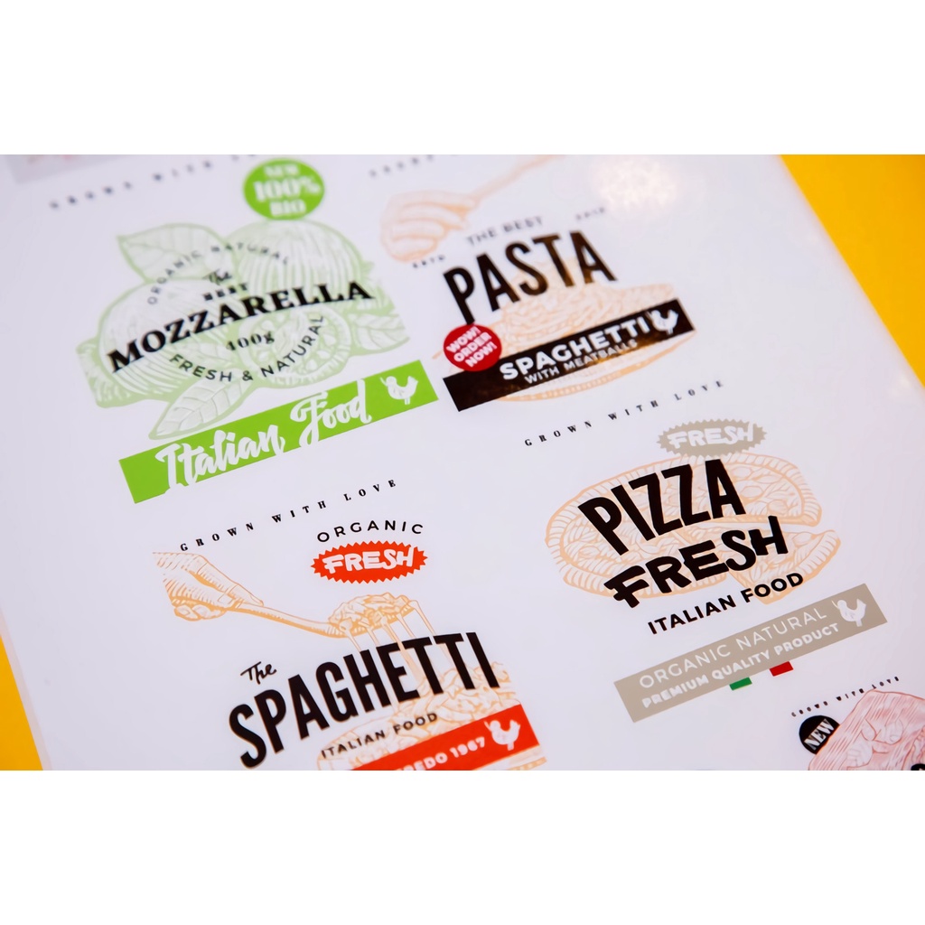 

Cetak Stiker Vinyl Glossy Label Makanan Print Sticker Custom Kemasan Termurah