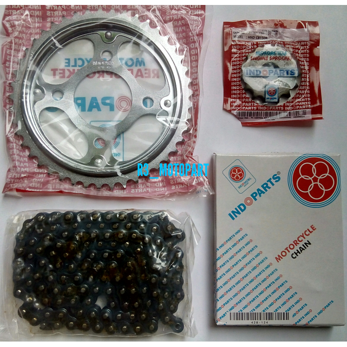 Gir Set/Gear Paket/Chain Kit Original Indoparts/Indopart Megapro New Mono/Verza