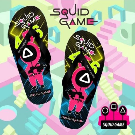 SANDAL JEPIT ANAK PRINTING SQUID GAME