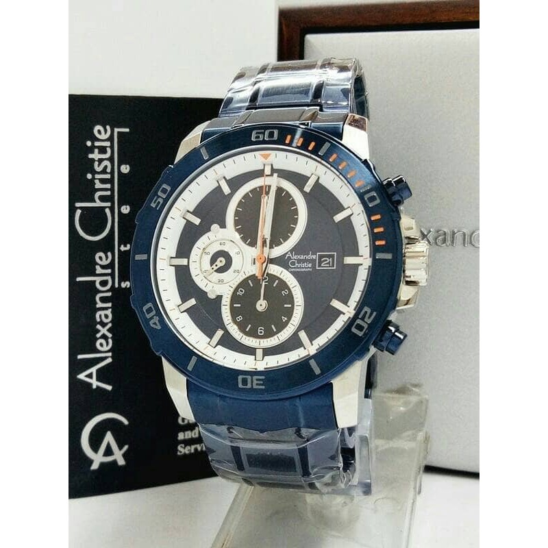 ORIGINAL ALEXANDRE CHRISTIE AC 6473 PRIA SILVER BLUE ORIGINAL