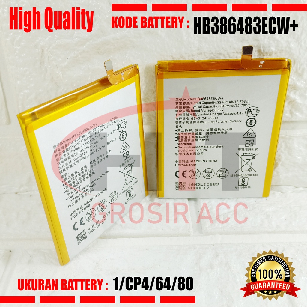 Baterai Baterry HB386483ECW+ Hauwei Honor 6X / G9 Plus