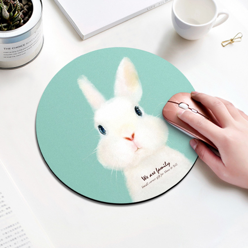 9 Styles Cartoon Computer Mouse Padding / Round  Rubber Thickening Mouse Pad / 20CM cute animal mouse pad for  xiaomi Lenovo