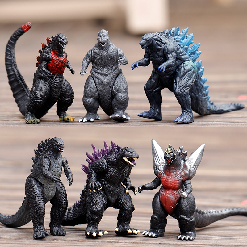 Mainan Action Figure Godzilla Red Lotus Godzilla Dinosaur Bahan pvc Ukuran 17cm Untuk Koleksi