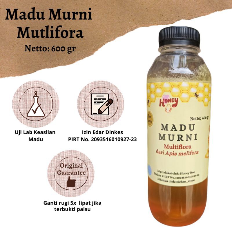 Madu Asli / Madu Murni Multiflora 600 Gram | Shopee Indonesia