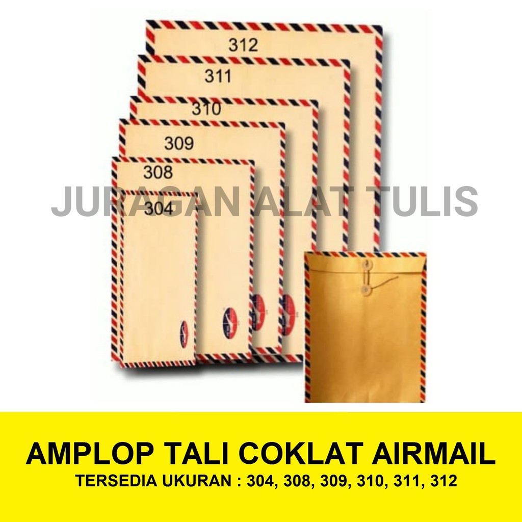 

AMPLOP TALI COKLAT / MAP TALI COKLAT AIRMAIL