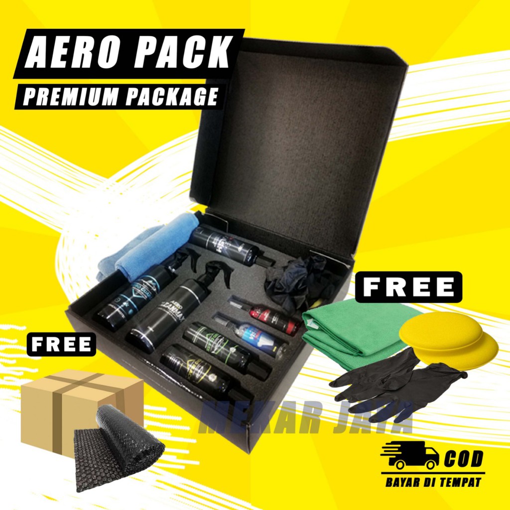 (BONUS BANYAK) Paket Terlengkap AERO PACK PREMIUM Perawatan Interior dan Eksterior Mobil Motor