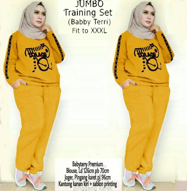 St Training Zumbo, setelan, training, training jumbo, setelan jumbo, training olahraga,ootd,kekinian