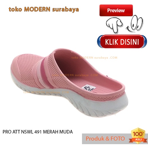 PRO ATT NSWL 491 MERAH MUDA Sepatu Sandal Wanita Karet