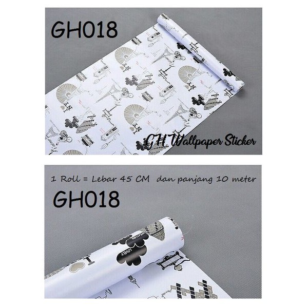 Stiker Dinding Aesthetic Wallpaper Stiker 3D Wallpaper Dinding Kamar Tidur 45Cm X 10M Wallpaper Dinding Ruang Tamu Elegan-GH018