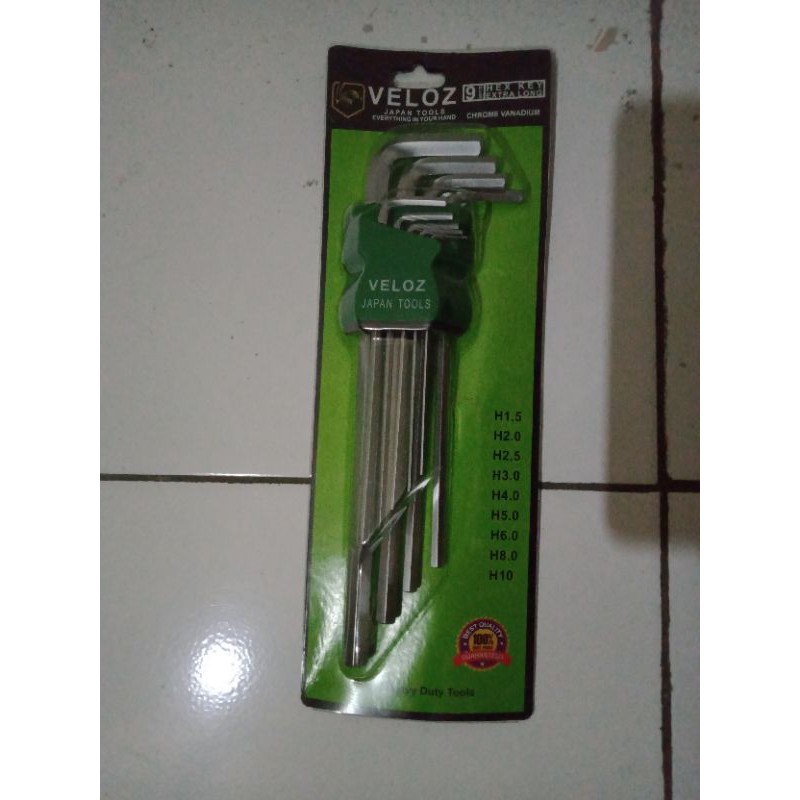 Kunci L set 9 pc Long Veloz