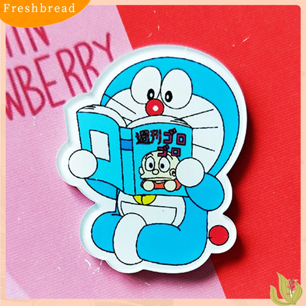 Terlaris 5Pcs Collar Badge Cartoon Character Decorative Plastic Japanese Anime Doraemon Brooch Badge for Party